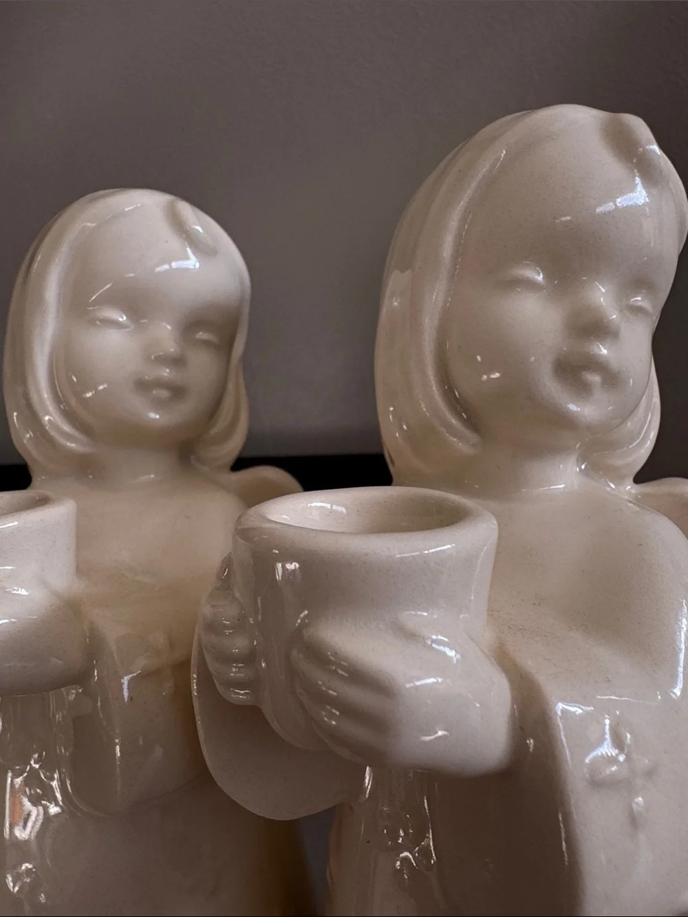 Vintage Erphila Angel Christmas Candle Holders Germany